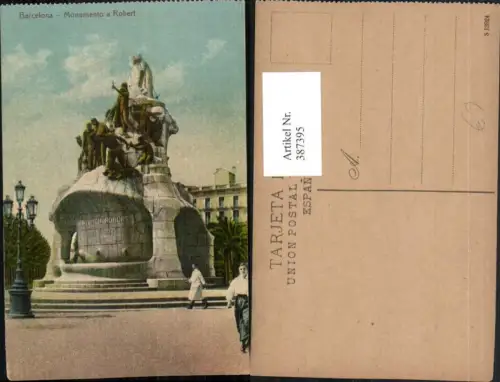 387395,Spain Barcelona Monumento a Robert Denkmal Statue