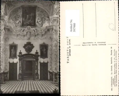 397980,Spain Granada La Cartuja Sacristia Puerta de entrada Sakristei