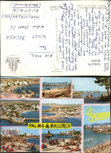 401065,Spain Palma de Mallorca Can Pastilla Strand Strandleben Mehrbildkarte
