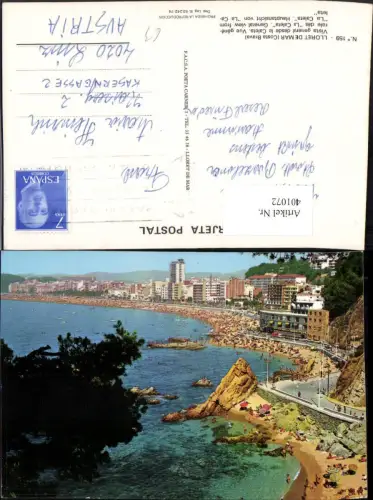 401072,Spain Lloret de Mar Vista general desde la Caleta Teilansicht Strand