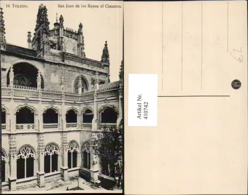 410742,Spain Toledo San Juan de los Reyes Claustro Kloster Arkaden