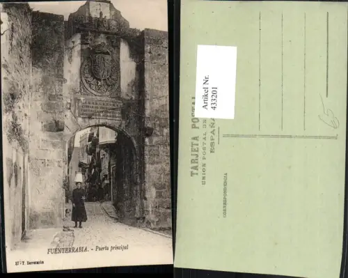 433201,Spain Fuenterrabia Hondarribia Puerta principal Tor Gasse