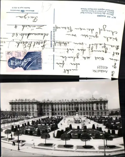433225,Spain Madrid Plaza de Oriente y Palacio Real Platz Denkmal Palast