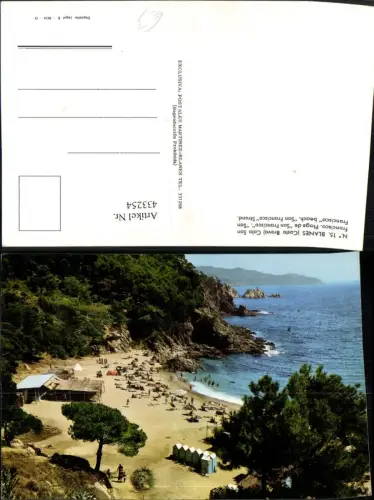 433254,Spain Costa Brava Blanes Cala San Francisco Plage Strand Küste