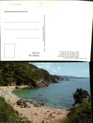 433255,Spain Costa Brava Blanes Vista Playa de San Francisco Strand Küste