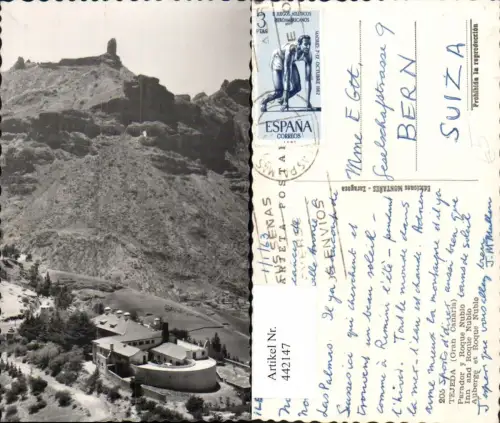 442147,Spain Gran Canaria Tejeda Inn and Roque Nublo Bergkulisse