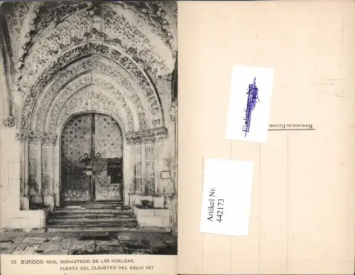 442173,Spain Burgos Real Monasterio de las Huelgas Puerta del Claustro Portal