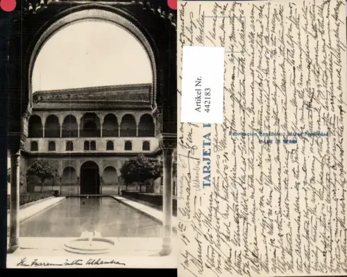 442183,Spain Granada Alhambra Palace Palast Wasserbecken Arkaden