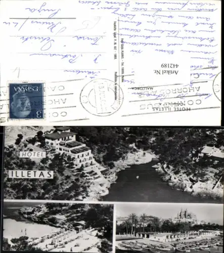 442189,Spain Mallorca Hotel Illetas Strand Mehrbildkarte