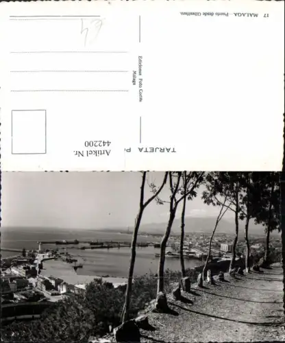 442200,Spain Malaga Puerto desde Gibralfaro Teilansicht