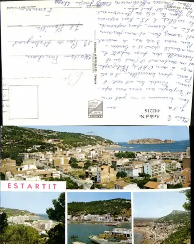442216,Spain Estartit Totale Hafen Strand Mehrbildkarte
