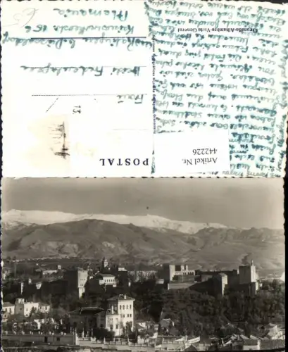 442226,Spain Granada Alhambra Vista General Palast Bergkulisse