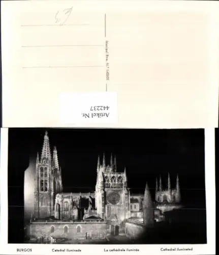 442237,Spain Burgos Catedral iluminada Kirche b. Nacht