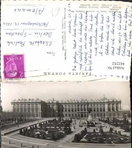 442252,Spain Madrid Plaza de Oriente Palacio Nacional Palast Denkmal