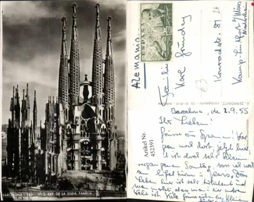 452391,Spain Barcelona Templo de la Sagrada Familia Kirche