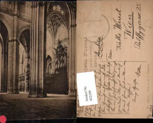 452395,Spain Sevilla Interior de la Catedral Kirche Innenansicht