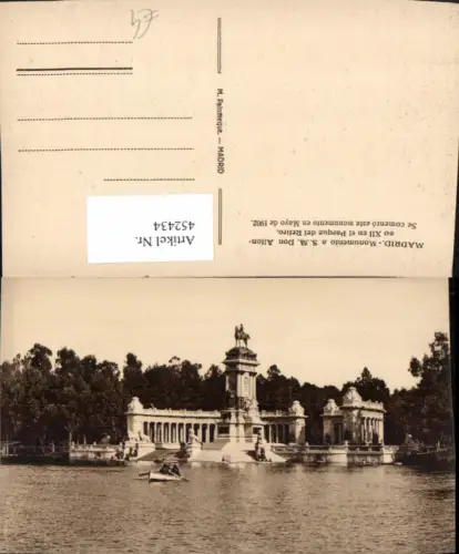 452434,Spain Madrid Monumento a S.M. Don Alfonso Monument