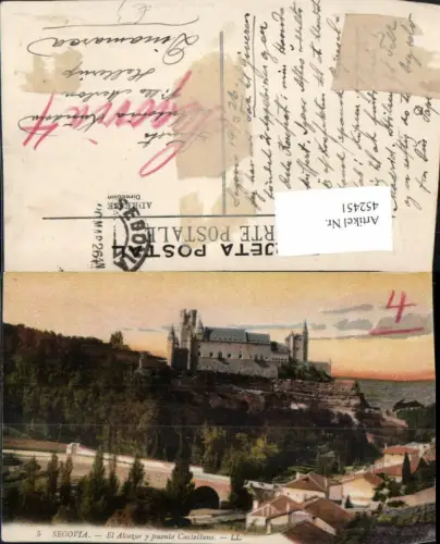 452451,Spain Segovia El Alcazar y puente Castellano Schloss