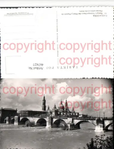 467427,Spain Zaragoza Saragossa Templo Metropolitano Puente Piedra Brücke
