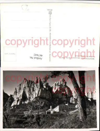 467442,Spain Montserrat Monasterio de Sta Cecilia Kloster Felswand