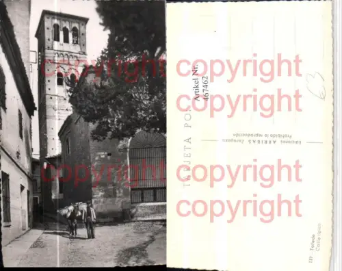 467462,Spain Toledo Calle tipica Gasse Esel Turm