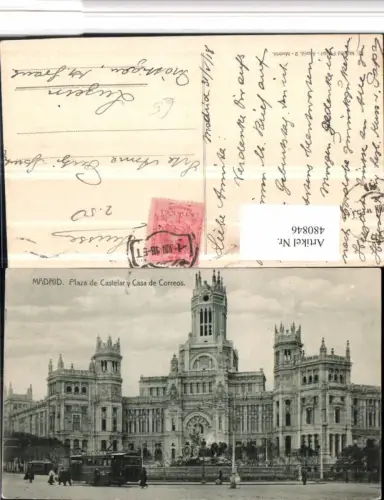 480846,Spain Madrid Plaza de Castelar y Casa de Correos Gebäude