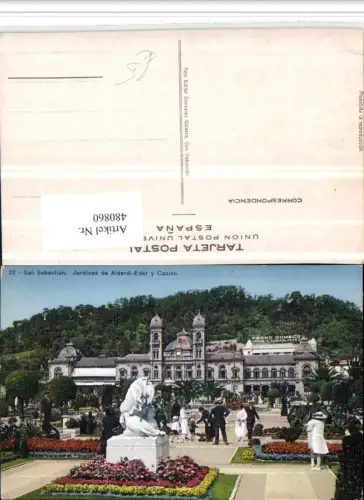 480860,Spain San Sebastian Jardines de Alderdi-Eder y Casino Park