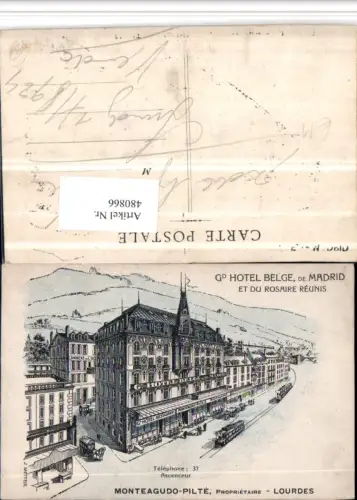 480866,Künstler AK J. Metteix Spain Madrid Grand Hotel Belge
