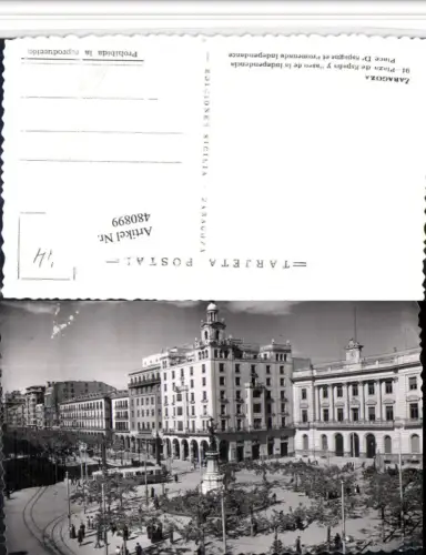 480899,Spain Zaragoza Saragossa Plaza Espana y Paseo Independencia