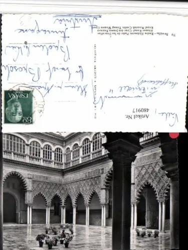 480917,Spain Sevilla Reales Alcazares Patio de las Doncellas Arkaden