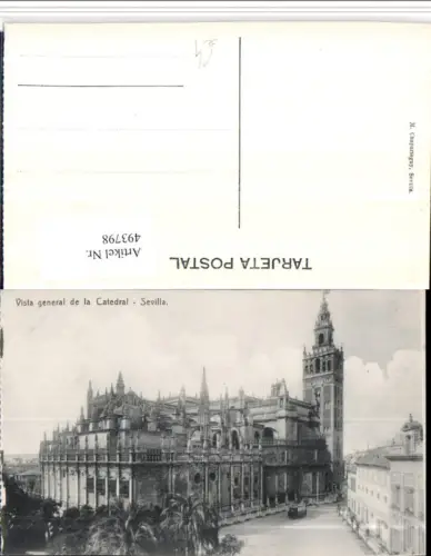 493798,Spain Sevilla Vista general de la Catedral Kirche
