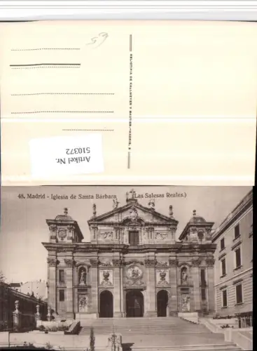 510372,Spain Madrid Iglesia de Santa Barbara Kirche