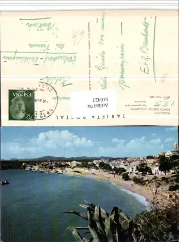 510423,Spain Mallorca Porto Cristo Vista general Totale Strand