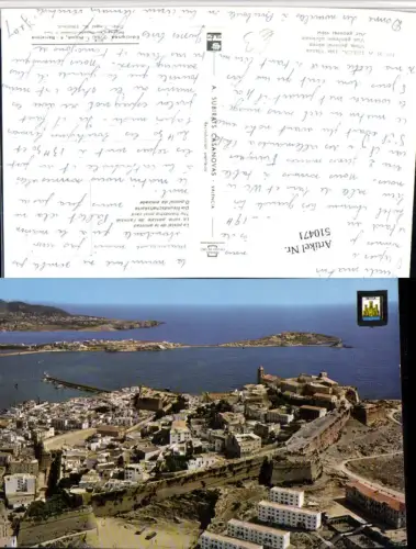 510471,Spain Ibiza Isla Blanca Vista general aerea Totale
