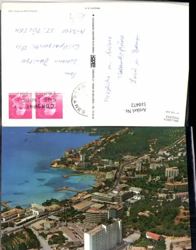 510472,Spain Mallorca Paguera Teilansicht