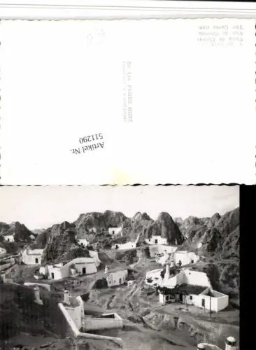 511290,Spain Guadix Vista de Cuevas Häuser Bergkulisse
