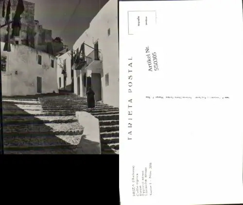 550305,Spain Ibiza Baleares Calle tipica Street