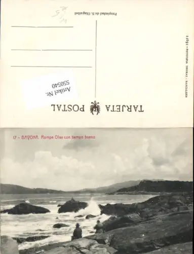 550540,Spain Bayona Meer Brandung