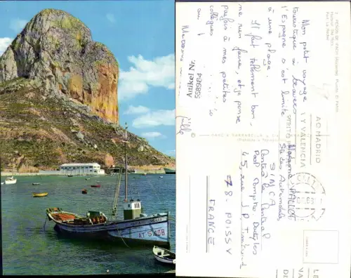558984,Spain Penon de Ifach Alicante Puerto El Penon Hafen Felsen Boot