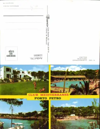 559006,Mehrbild Ak Spain Mallorca Porto Petro Club Mediterranee Hotel Pool