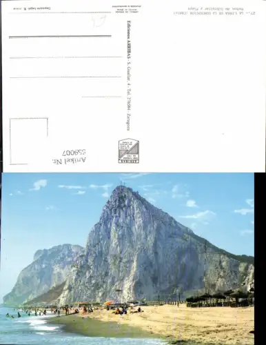 559007,Spain Cadiz La Linea de la Concepcion Penon de Gibraltar y Playa Strandleben