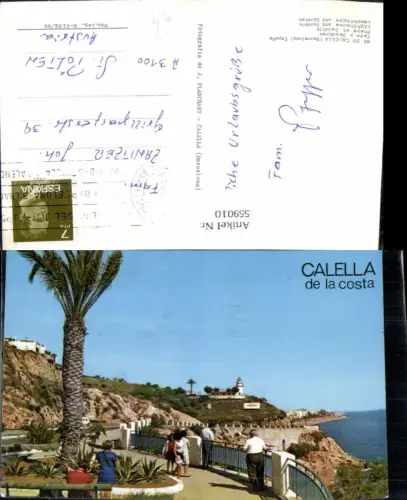 559010,Spain Calella Barcelona Faro y Jardines Leuchtturm Garten