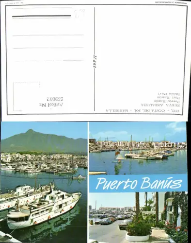 559012,Mehrbild Ak Spain Costa del Sol Marbella Nueva Andalucia Puerto Banus Schiff Hafen