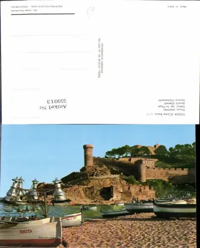 559013,Spain Tossa Costa Brava Playa detalle Strand Festung