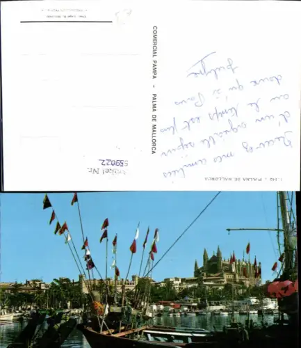559022,Spain Mallorca Palma de Mallorca Kathedrale Hafen Schiff