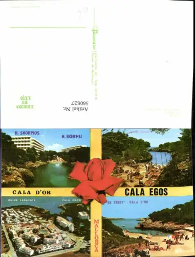 560627,Mehrbild Ak Spain Mallorca Cala Egos Cala D Or Rote Rose