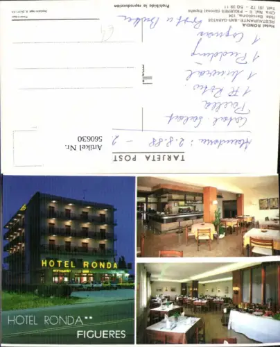 560630,Spain Figueres Hotel Ronda Restaurant Bar Parkplatz