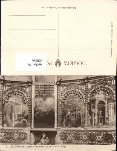 600896,Salamanca Detalle del retablo de la Catedral Vieja Spain