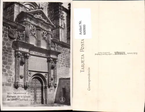 600900,Salamanca Fachada de la Iglesia de Sancti Spiritus Spain