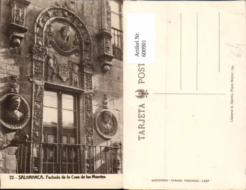 600901,Salamanca Fachada de la Casa de las Muertes Spain